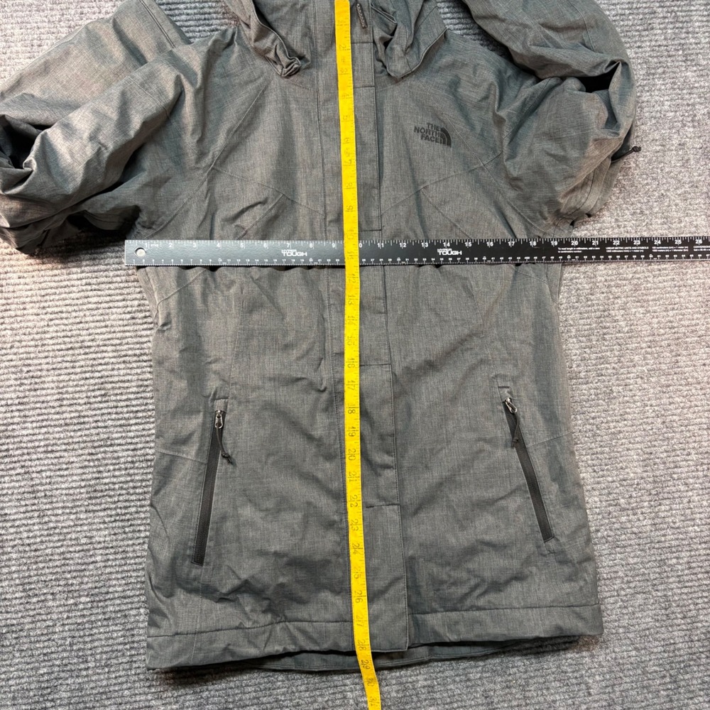 The North Face HyVent Womens Gray Hooded Insulated Rain Jacket Coat Size S Small - Picture 6 of 7